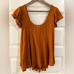 We the Free Linen Top Brown Size XS